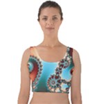 Fractal Spiral Art Math Abstract Velvet Crop Top