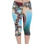 Fractal Spiral Art Math Abstract Velvet Capri Leggings 