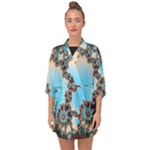 Fractal Spiral Art Math Abstract Half Sleeve Chiffon Kimono