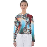 Fractal Spiral Art Math Abstract Women s Slouchy Sweat
