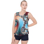 Fractal Spiral Art Math Abstract Bubble Hem Chiffon Tank Top