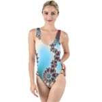 Fractal Spiral Art Math Abstract High Leg Strappy Swimsuit