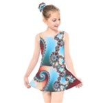 Fractal Spiral Art Math Abstract Kids  Skater Dress Swimsuit