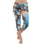 Fractal Spiral Art Math Abstract Lightweight Velour Capri Yoga Leggings