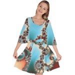 Fractal Spiral Art Math Abstract Velour Kimono Dress