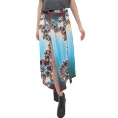 Velour Split Maxi Skirt 