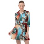 Fractal Spiral Art Math Abstract Mini Skater Shirt Dress