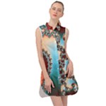 Fractal Spiral Art Math Abstract Sleeveless Shirt Dress