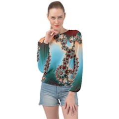 Banded Bottom Chiffon Top 