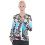 Fractal Spiral Art Math Abstract Casual Zip Up Jacket