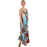 Fractal Spiral Art Math Abstract Cami Maxi Ruffle Chiffon Dress