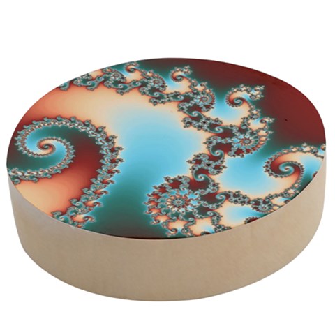 Fractal Spiral Art Math Abstract Wooden Bottle Opener (Round) from ArtsNow.com