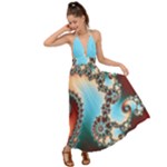 Fractal Spiral Art Math Abstract Backless Maxi Beach Dress