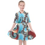 Fractal Spiral Art Math Abstract Kids  All Frills Chiffon Dress