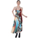 Fractal Spiral Art Math Abstract Tie Back Maxi Dress