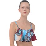 Fractal Spiral Art Math Abstract Frill Bikini Top