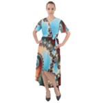 Fractal Spiral Art Math Abstract Front Wrap High Low Dress