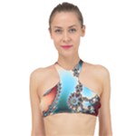 Fractal Spiral Art Math Abstract High Neck Bikini Top