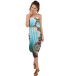 Fractal Spiral Art Math Abstract Waist Tie Cover Up Chiffon Dress