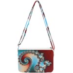 Fractal Spiral Art Math Abstract Double Gusset Crossbody Bag