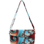 Fractal Spiral Art Math Abstract Removable Strap Clutch Bag