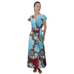 Flutter Sleeve Maxi Dress 