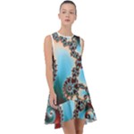 Fractal Spiral Art Math Abstract Frill Swing Dress