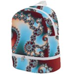 Fractal Spiral Art Math Abstract Zip Bottom Backpack