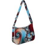 Fractal Spiral Art Math Abstract Zip Up Shoulder Bag