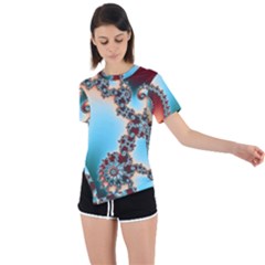 Asymmetrical Short Sleeve Sports T-Shirt 