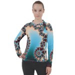 Fractal Spiral Art Math Abstract Women s Pique Long Sleeve Tee