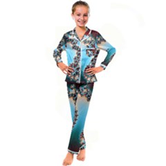 Kids  Satin Long Sleeve Pajamas Set 