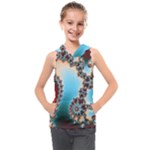 Fractal Spiral Art Math Abstract Kids  Sleeveless Hoodie