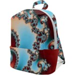 Fractal Spiral Art Math Abstract Zip Up Backpack