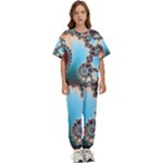 Fractal Spiral Art Math Abstract Kids  Tee and Pants Sports Set