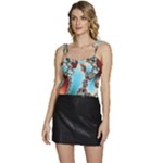 Fractal Spiral Art Math Abstract Flowy Camisole Tie Up Top