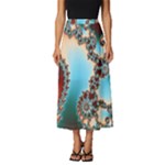 Fractal Spiral Art Math Abstract Classic Midi Chiffon Skirt