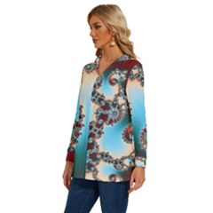 Long Sleeve Drawstring Hooded Top 