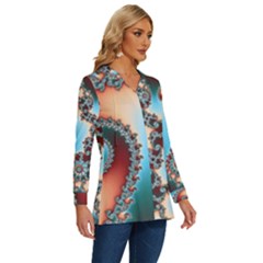 Long Sleeve Drawstring Hooded Top 