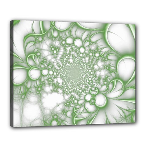 Green Abstract Fractal Background Texture Canvas 20  x 16  (Stretched) from ArtsNow.com