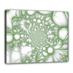 Green Abstract Fractal Background Texture Canvas 20  x 16  (Stretched)