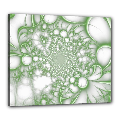 Green Abstract Fractal Background Texture Canvas 24  x 20  (Stretched) from ArtsNow.com
