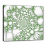 Green Abstract Fractal Background Texture Canvas 24  x 20  (Stretched)