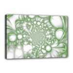 Green Abstract Fractal Background Texture Canvas 18  x 12  (Stretched)