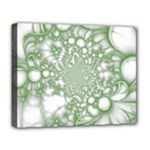 Green Abstract Fractal Background Texture Deluxe Canvas 20  x 16  (Stretched)