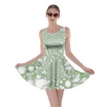 Green Abstract Fractal Background Texture Skater Dress