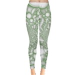 Green Abstract Fractal Background Texture Leggings 