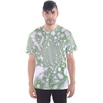 Green Abstract Fractal Background Texture Men s Sport Mesh Tee