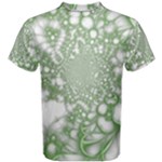 Green Abstract Fractal Background Texture Men s Cotton Tee