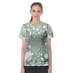 Green Abstract Fractal Background Texture Women s Sport Mesh Tee